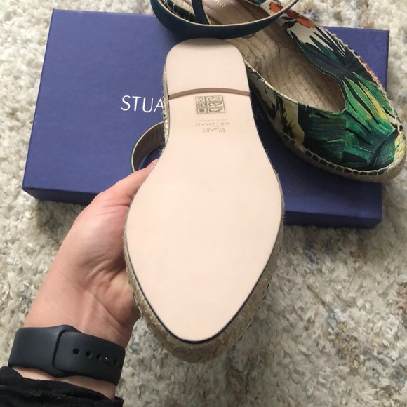 Stuart Weitzman Green Botanic Jacquard Shoe - Picture 4 of 5